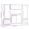 vidaXL Buffets 3 pcs sonoma gris bois d'ing&eacute;nierie