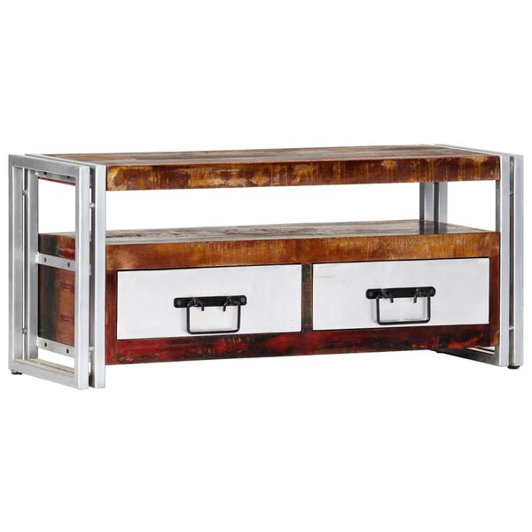 vidaXL Meuble TV 90x30x40 cm Bois de r&eacute;cup&eacute;ration massif