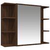 vidaXL Ensemble d'armoires de salle de bain 3 pcs ch&ecirc;ne marron