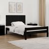 vidaXL T&ecirc;te de lit murale Noir 127,5x3x60 cm Bois massif de pin