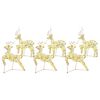 vidaXL Rennes LED 6 pc 180 LED Dor&eacute; 44 x 18 x 65,5 cm PET