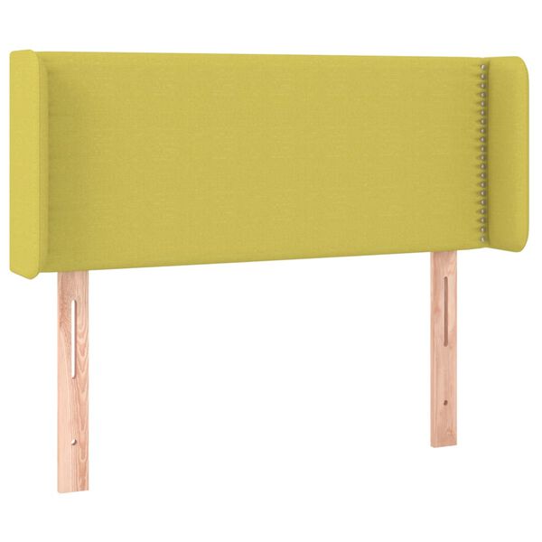 vidaXL T&ecirc;te de lit &agrave; LED Vert 103x16x78/88 cm Tissu