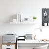 vidaXL &Eacute;tag&egrave;re murale flottante blanc 90x23,5x3,8 cm MDF