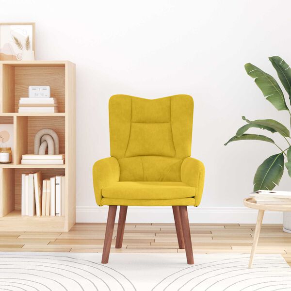 vidaXL fauteuil Jaune 63 x 67 x 94 cm Velours