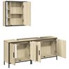 vidaXL Ensemble d'armoires de salle de bain 3 pcs ch&ecirc;ne sonoma
