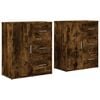 vidaXL Buffets 2 pcs ch&ecirc;ne fum&eacute; 60x31x70 cm bois d'ing&eacute;nierie