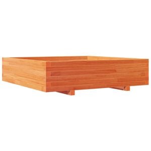 vidaXL Jardini&egrave;re cire marron 100x100x26,5 cm bois de pin massif