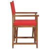 vidaXL Chaises de metteur en sc&egrave;ne lot de 2 Bois de teck massif Rouge