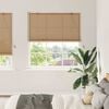 vidaXL Store enrouleur avec des rideaux Marron 150 x 220 cm Bambou