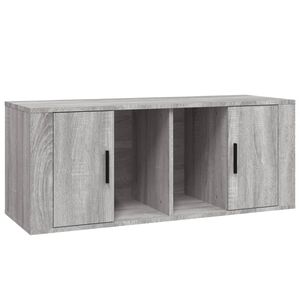 vidaXL Meuble TV Sonoma gris 100x35x40 cm Bois d'ing&eacute;nierie