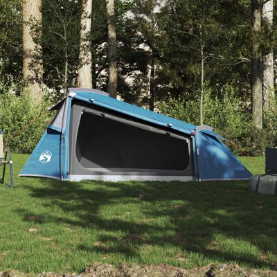 vidaXL Tente de camping tunnel 2 personnes bleu imperméable