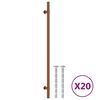 vidaXL Poign&eacute;es d'armoire 20 pcs bronze 320 mm acier inoxydable