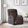 vidaXL Fauteuil de massage inclinable &eacute;lectrique Marron fonc&eacute; Tissu