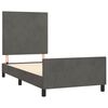 vidaXL Cadre de lit sans matelas gris fonc&eacute; 100x200 cm velours