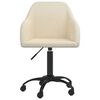vidaXL Chaises pivotantes &agrave; manger lot de 2 cr&egrave;me velours