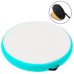 vidaXL Tapis gonflable de gymnastique avec pompe 100x100x10cm PVC Vert