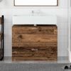 vidaXL Cabinet de salle de bain avec porte Bois Ancien 78 x 37 x 59 cm