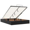 vidaXL Cadre de lit avec matelas avec matelas 2 pcs Noir PVC