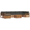 vidaXL Ensemble de canap&eacute;s d'ext&eacute;rieur 8 pc Naturel et Anthracite