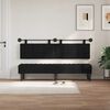 vidaXL T&ecirc;te de lit suspendue Montage mural Noir 170 x 55 x 5 cm tissu