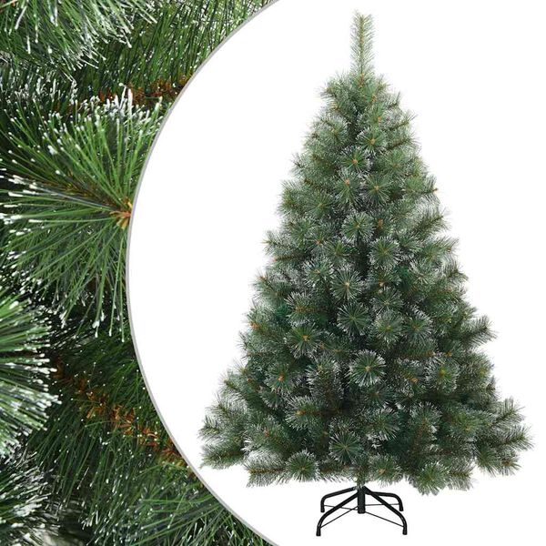 vidaXL Sapin de No&euml;l artificiel &agrave; branches pliantes, duveteux de neige