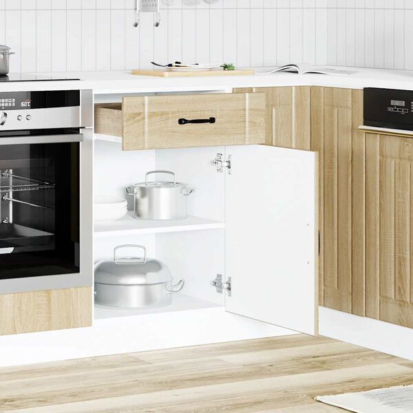 vidaXL Armoire de cuisine Lucca ch&ecirc;ne sonoma bois ing&eacute;nierie