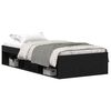 vidaXL Cadre de lit sans matelas en ch&ecirc;ne noir 75x190 cm bois d'ing&eacute;nierie