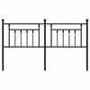 vidaXL T&ecirc;te de lit m&eacute;tal noir 180 cm