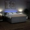 vidaXL Sommier &agrave; lattes de lit avec matelas Gris clair 180x200cm Tissu