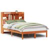 vidaXL Lit biblioth&egrave;que sans matelas cire marron 135x190 cm pin massif