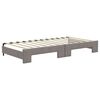 vidaXL Lit de jour avec lit gigogne taupe 100x200 cm tissu
