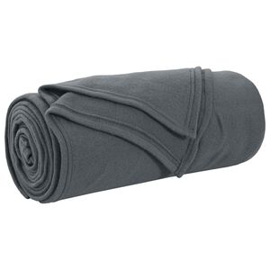 vidaXL plaid Gris fonc&eacute; 170 x 130 cm 0.33 kg Polaire