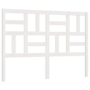 vidaXL T&ecirc;te de lit Blanc 126x4x104 cm Bois massif de pin