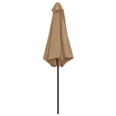 vidaXL Parasol de jardin et mât en aluminium 270x246 cm Taupe