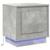 vidaXL Cabinet de chevet Gris b&eacute;ton 44 x 34,5 x 45 cm