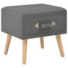 vidaXL Table de chevet Gris fonc&eacute; 40x35x40 cm Tissu