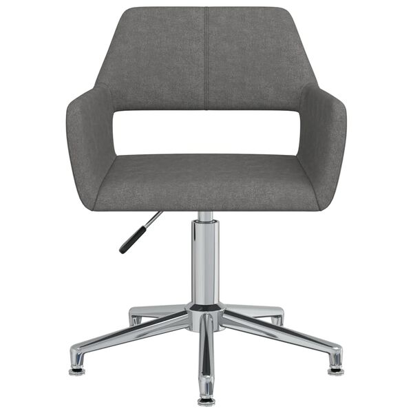 vidaXL Chaises pivotantes &agrave; manger lot de 6 Gris fonc&eacute; Tissu