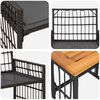 vidaXL Ensemble de meubles d'ext&eacute;rieur 3 pcs Noir et Gris fonc&eacute;