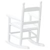 vidaXL Chaise &agrave; bascule enfants blanc bois de peuplier massif