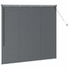 vidaXL Store de Fen&ecirc;tre avec des rideaux Gris fonc&eacute; Aluminium