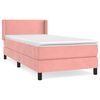 vidaXL Sommier &agrave; lattes de lit avec matelas Rose 90x200 cm Velours