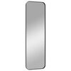 vidaXL Miroir mural Noir 30x100 cm Rectangulaire