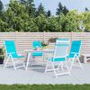 vidaXL Coussins de chaise &agrave; dossier haut lot de 4 turquoise