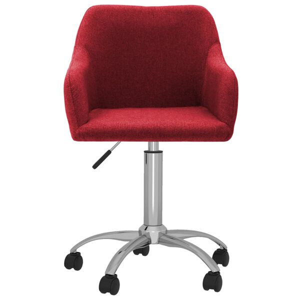 vidaXL Chaises pivotantes &agrave; manger lot de 4 rouge bordeaux tissu