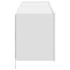 vidaXL Meubles TV muraux avec lumières LED 2 pcs blanc 60x35x41 cm