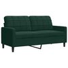 vidaXL Ensemble de canap&eacute;s 2 pcs avec coussins Vert fonc&eacute; Velours