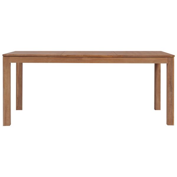 vidaXL Table &agrave; d&icirc;ner Bois de teck et finition naturelle 180x90x76 cm