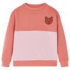 vidaXL Sweat-shirt enfants bloc de couleurs rose 116