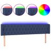 vidaXL T&ecirc;te de lit &agrave; LED Bleu 203x16x78/88 cm Tissu