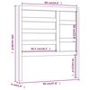 vidaXL T&ecirc;te de lit Gris 96x4x104 cm Bois massif de pin